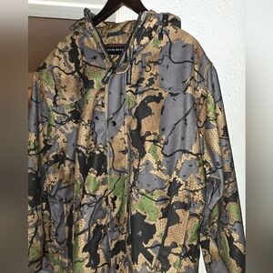 River's West Pioneer Camouflage Hooded Jacket 100% waterproof NWOT Xl
